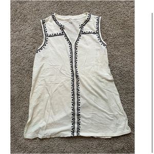 Cute White Garnet Hill Tank Top Size S